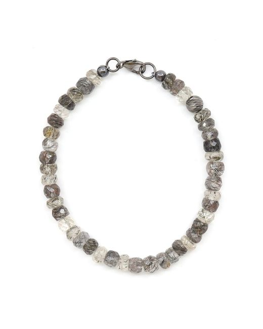 Shar Oke Metallic Rutile Quartz Bracelet for men