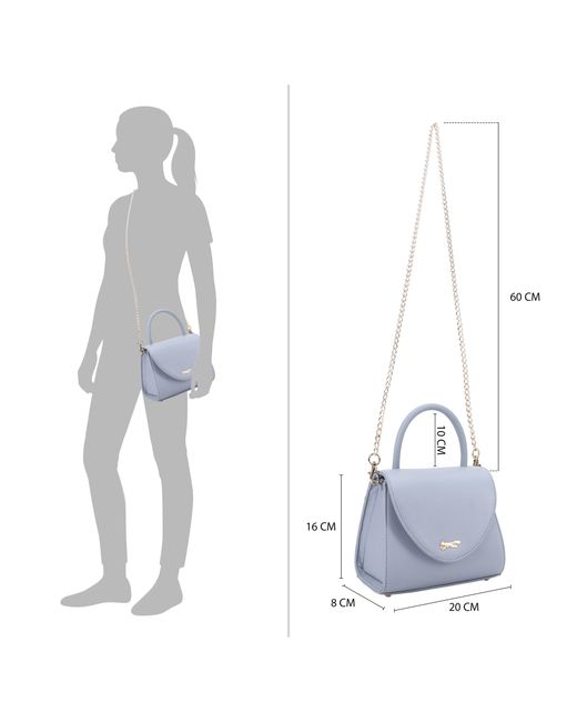 Paul Costelloe Blue Cilo Leather Crossbody Bag