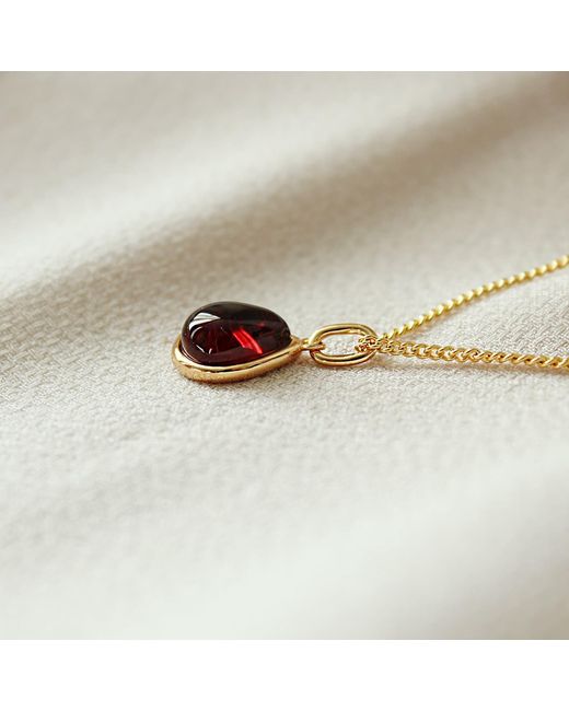 Janus Edinburgh Metallic Scarab Vermeil Garnet Necklace