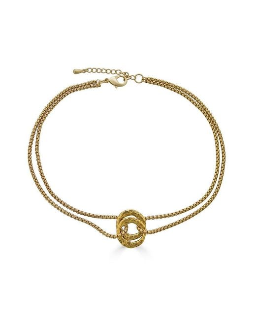 Loni Paul Jewelry Metallic Matte Double Circle Necklace