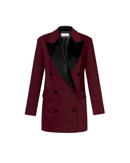 AGGI by HALEWSKI Morgana Burgundy And Blazer Dress in Red | Lyst UK