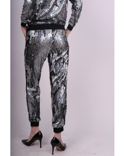 Any Old Iron Black Holographic Glitter Forever Sequin Joggers