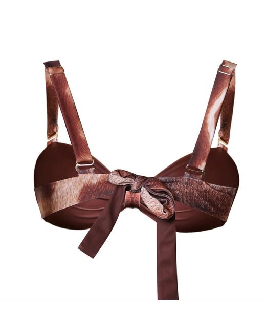 Animal Red Safari Reversible Bikini Top