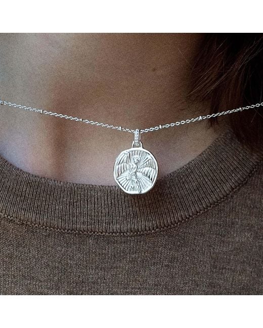 Dower & Hall Metallic St. Michael Talisman Necklace