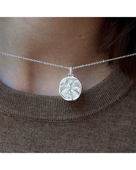 Dower & Hall Metallic St. Michael Talisman Necklace