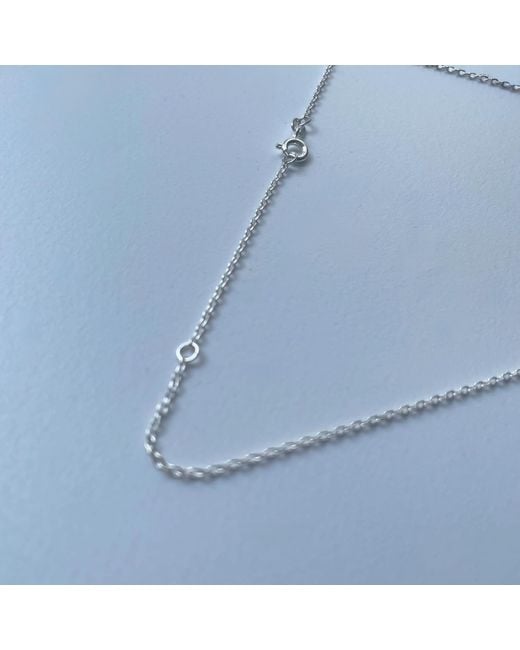 Fi Collection White Sterling Carnelian Necklace
