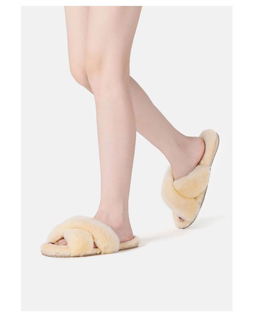 EverAu Australia Natural Neutrals Dove Crossover Slides
