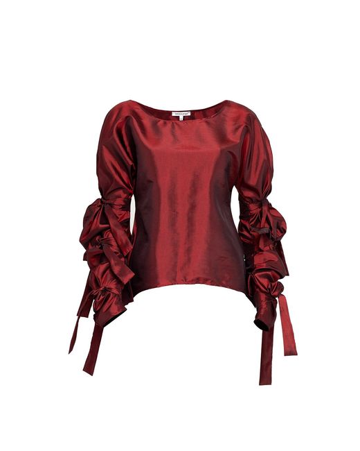 Bianca Popp Red Ribbon Wrapped Blouse