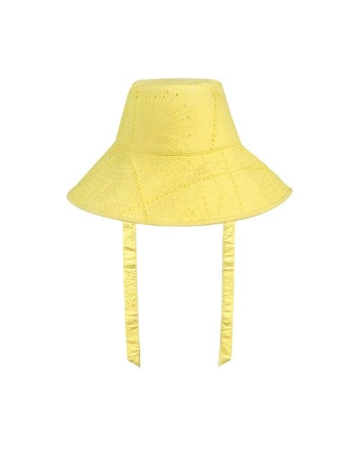 SUNSHINE TIENDA Yellow Lemonade Shell Beachy Bucket Hat