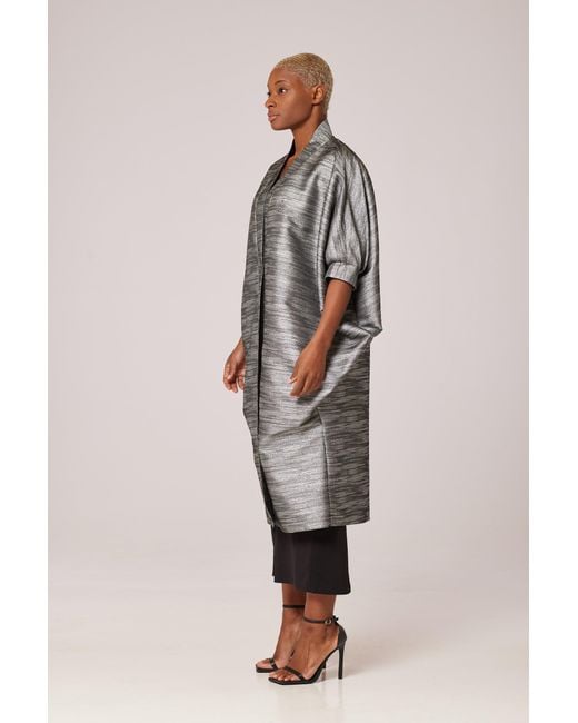 Lioness by Tf Gray Sand Storm Midi Kimono Jacket