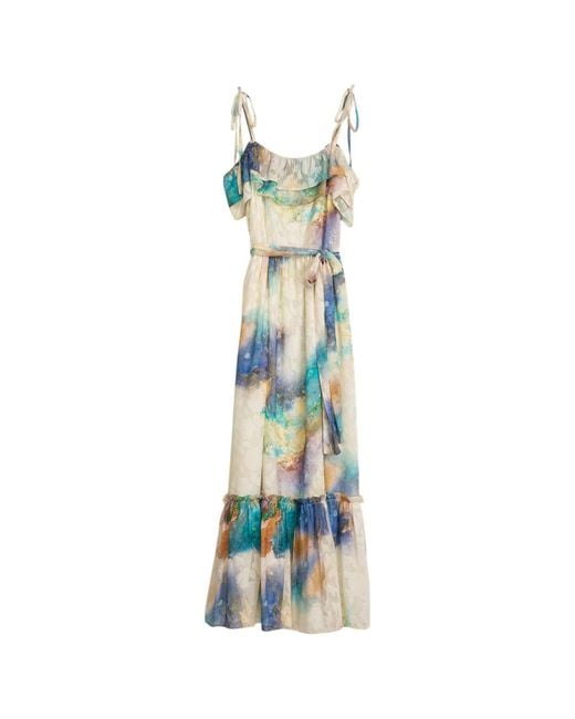 Niza Blue Off-Shoulder Dress Hawaii
