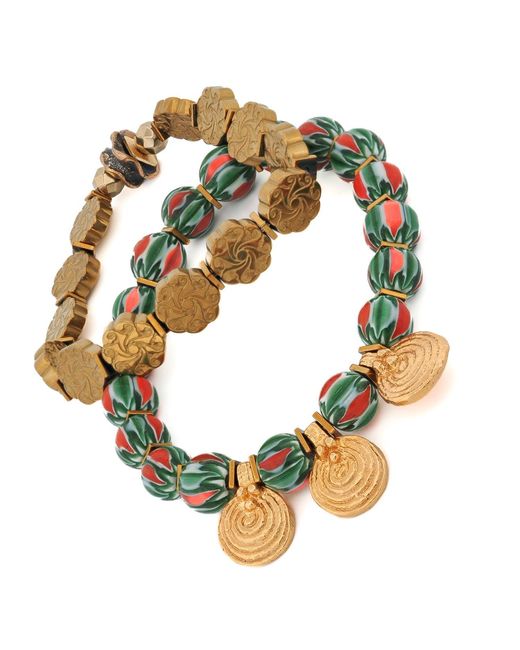 Ebru Jewelry Metallic Mystic Motion Spiral & Hematite Boho Bracelet Set