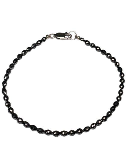 Rahul's Jewels Black 7 Genuine Diamond Oval Strand Bracelet
