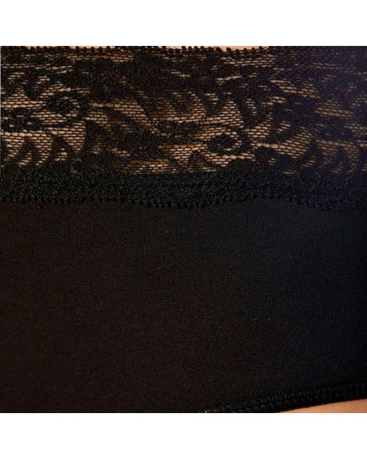 Zd - Zero Defects Black Atenea High-Waist Lace Brief – Softness With Soy Fiber
