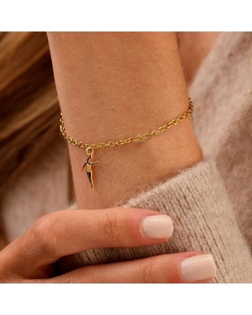 Posh Totty Designs Metallic Plated Swimmer Dinky Charm Bracelet