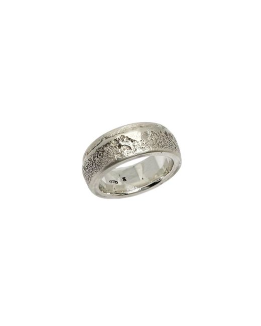 Tg-Jewellery by Tamara Gervasio Metallic Strata Band Ring – Recycled Sterling Sand Cast
