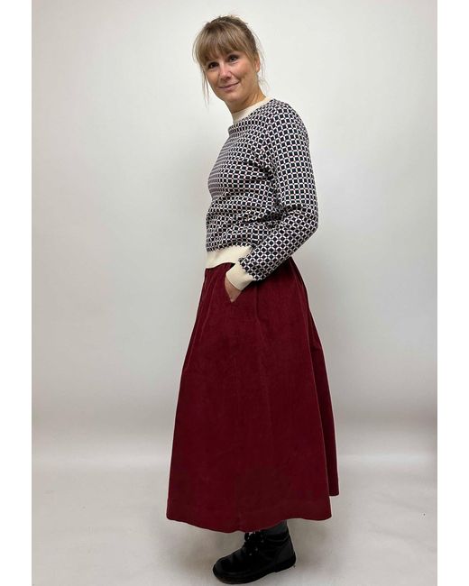 GROBUND Red Mette Skirt