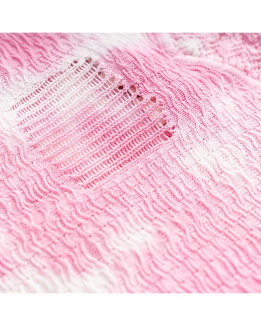 Fully Fashioning Pink Zelda Floating Stitch Midi Dress