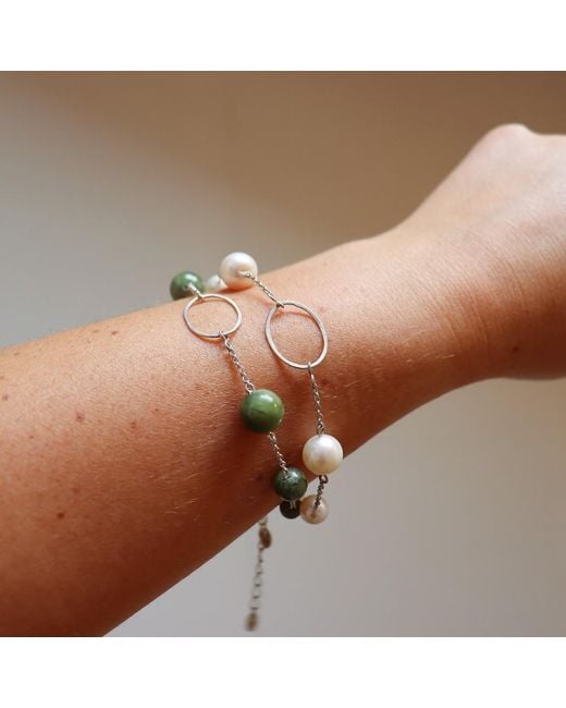 FV Jewellery Metallic La Pierre Fresh Water Pearl Bracelet