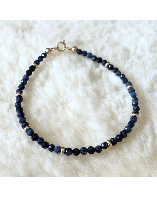 Herself Collections Blue 14K Starry Sapphire Bracelet