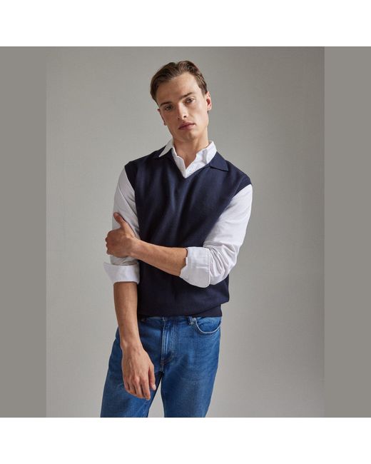 Salts Cashmere Blue Polo Collar Tank
