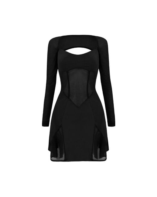 OW Collection Black Serenity Corset Mini Dress