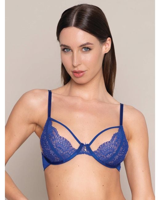 BonBon Lingerie Blue Pamela Ouvert Bra Royal