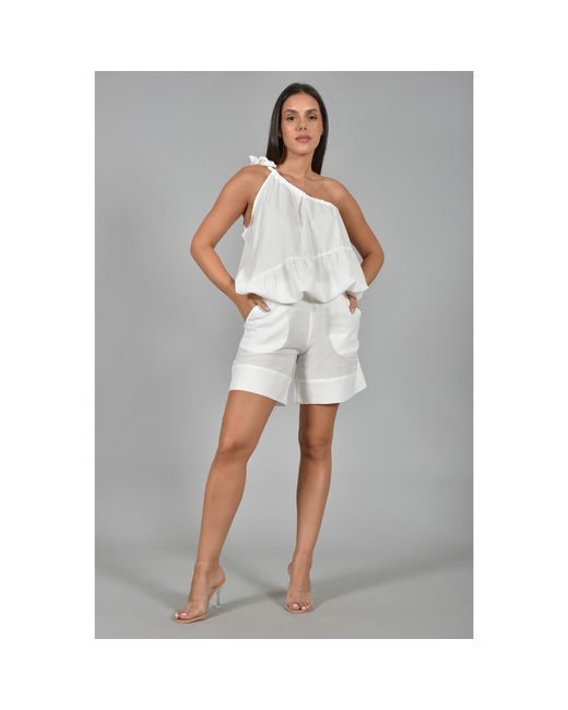 ELOI White Itasca Relaxed Shorts