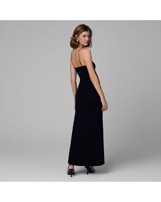 Decolet the label Black Aurelia Knit Chain Dress