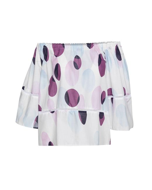 Conquista Natural Off The Shoulder Print Top