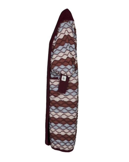 The Extreme Collection Red Long Wave Cardigan With Organic Wool And Alpaca Henriette