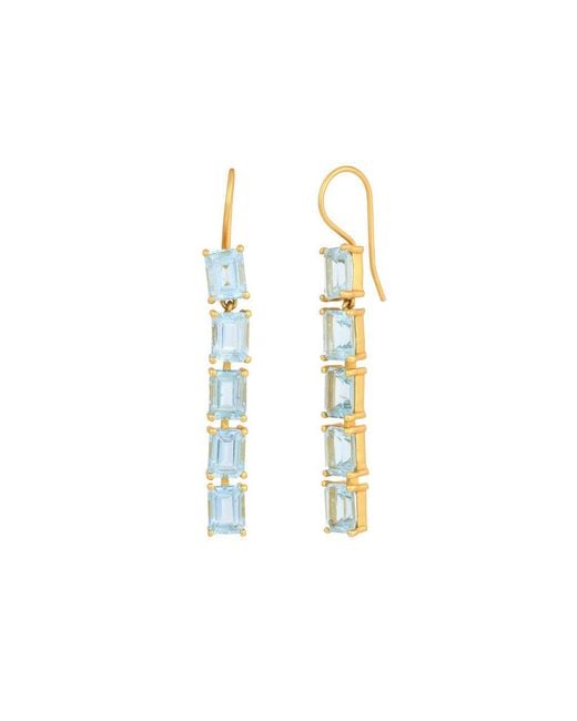 Opium Jewels Blue Baguette Cut Droplets