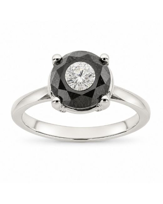 Artisan Metallic 18K & Diamond Round Solitaire Ring