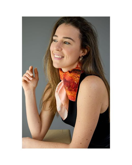 Josie's Editions Orange Crimson Currents Classic Square