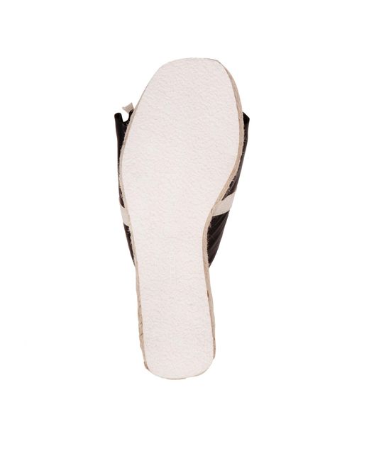 Beautiisoles by Robyn Shreiber Made in Italy Black Noelle Leather Slide Comfortable & Chic Wedge Platform Espadrille For Work Or Pool Sandal