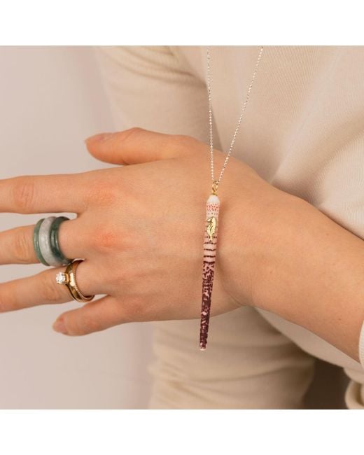 Oana Savu White Sea Urchin Spine Sterling And Necklace