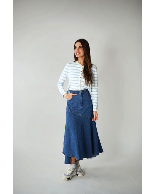 Lou&Up (Formerly Loup Clothing) Blue Striped Cardigan