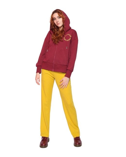 Miracles Manifester Yellow Mid-Rise Straight Leg Pants