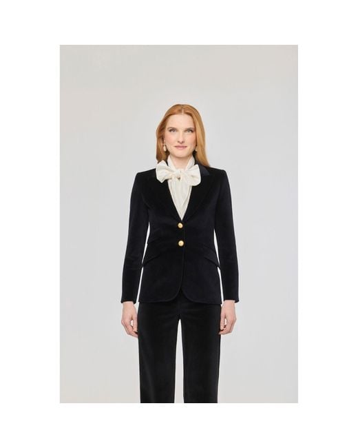 The Extreme Collection Black Velvet Blazer Oliva