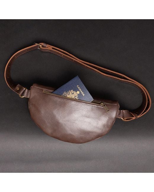 Hides Leather Co. Brown Nexus Leather Travel Belt Bag