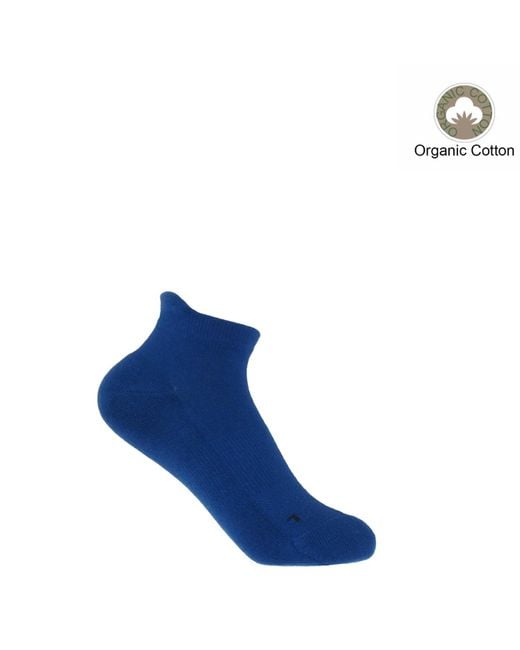 Peper Harow - Made in England Blue Organic Sport Trainer Socks Gift Box – Vibrant for men