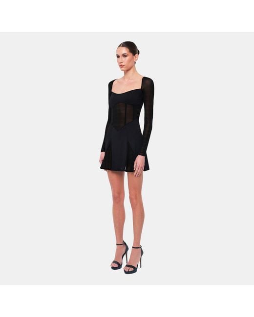 OW Collection Black Serenity Corset Mini Dress