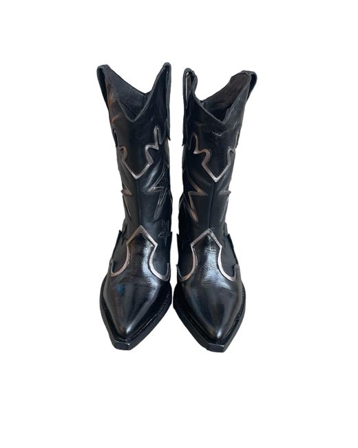 Any Old Iron Blue Rodeho Leather Boots