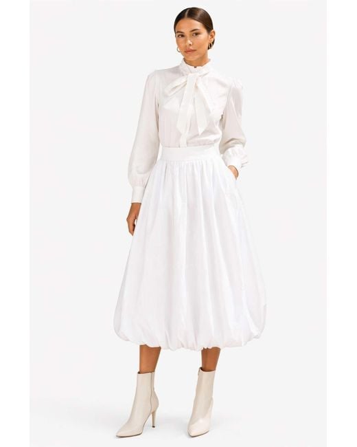 House of Kind White The Spreading Sunshine Skirt- Balloon Skirt