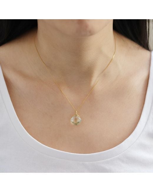 MOUNIR LONDON Metallic Green Amazon Diya Pendant