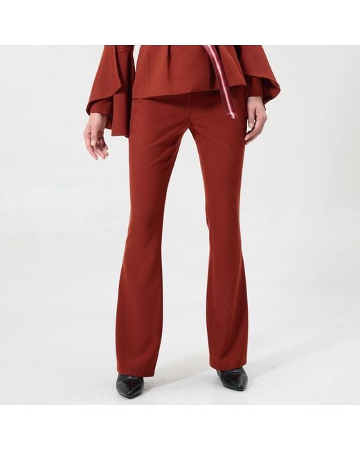 Smart and Joy Red Flare Long Pants