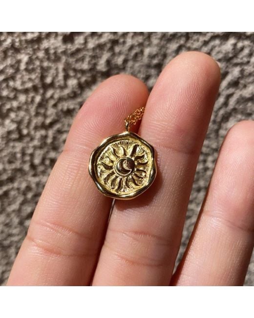 VicStoneNYC Fine Jewelry Metallic Sun And Moon Necklace