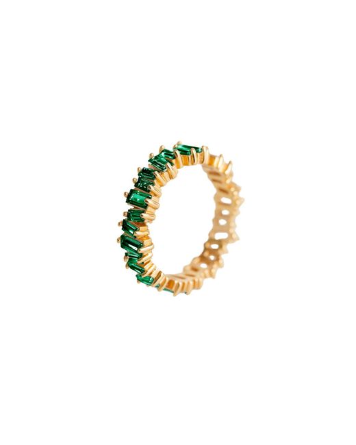 Claire Hill Designs Metallic Emerald Baguette Ring