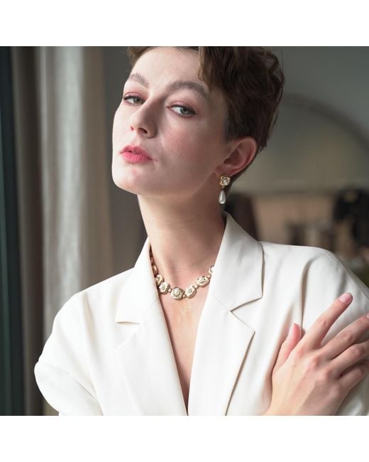 Retro Chic Metallic Canary Necklace