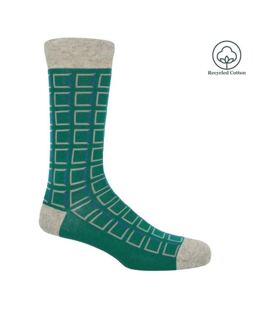 Peper Harow - Made in England Blue Cube Socks – Bundle for men